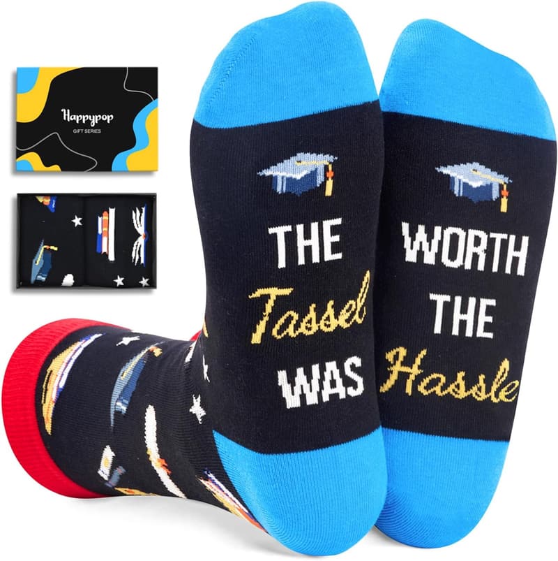 Funny Socks for Book Lovers - Unique Graduation Gifts