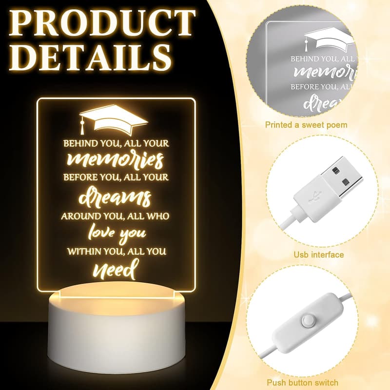 2025 Graduation LED Night Light - Inspirational Gift for Graduates