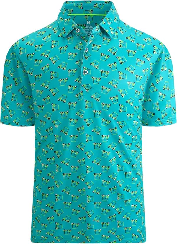 Men's Moisture-Wicking Performance Golf Polo Shirt