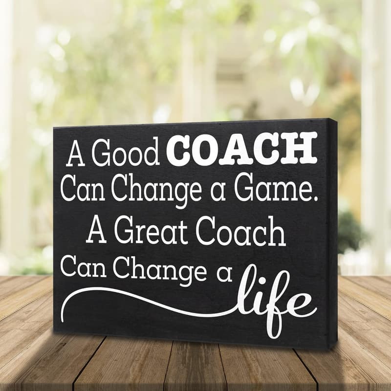 Coach Appreciation Wooden Sign – Inspirational Gift Made in USA