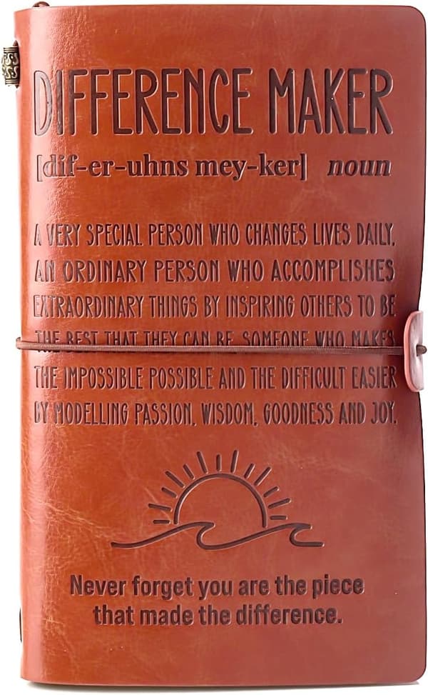 Thank You Gift for Leaders - Leather Planner with Quote