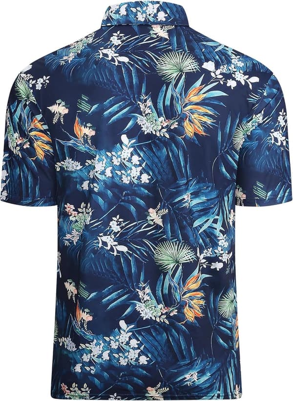 Men's Moisture-Wicking Hawaiian Golf Shirt