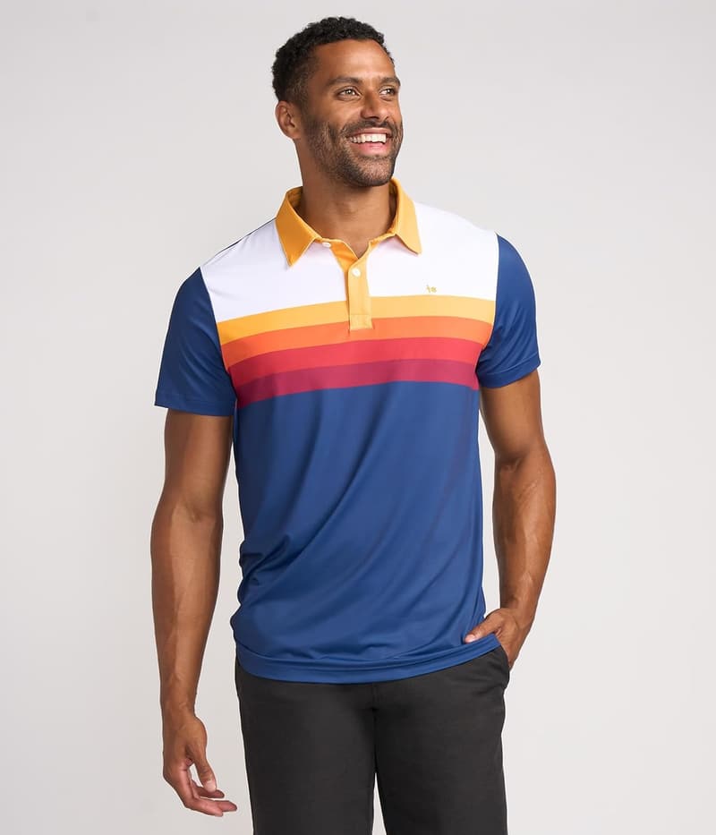 Men's Performance Golf Polo - 4-Way Stretch Moisture-Wicking