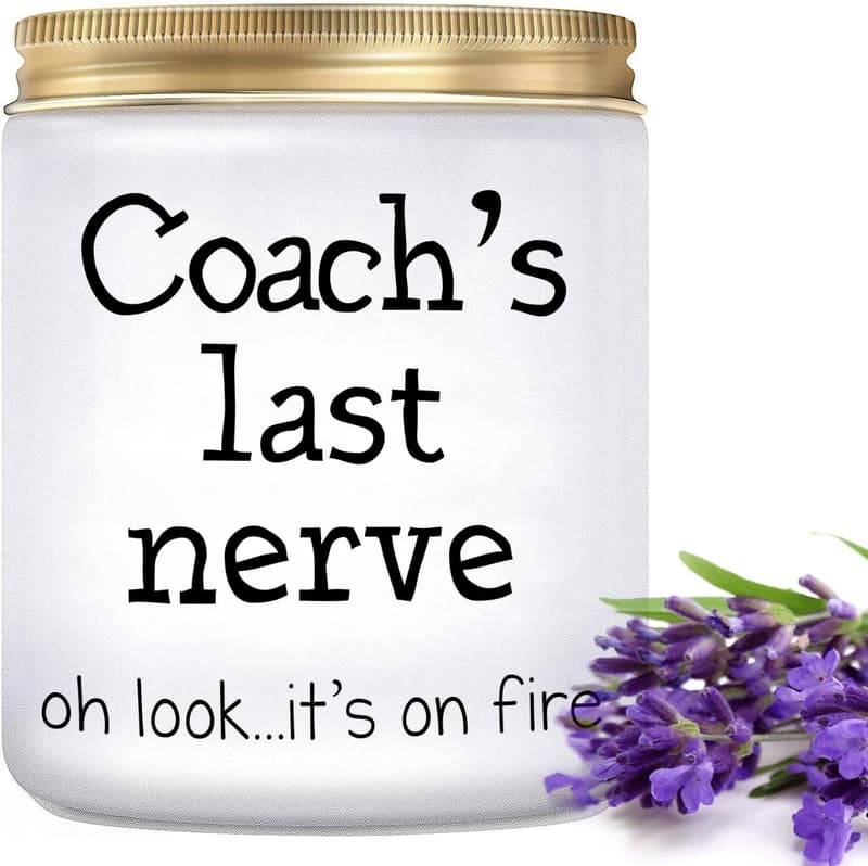 Lavender Scented Soy Candle for Coaches - 7oz Gift for Father's Day