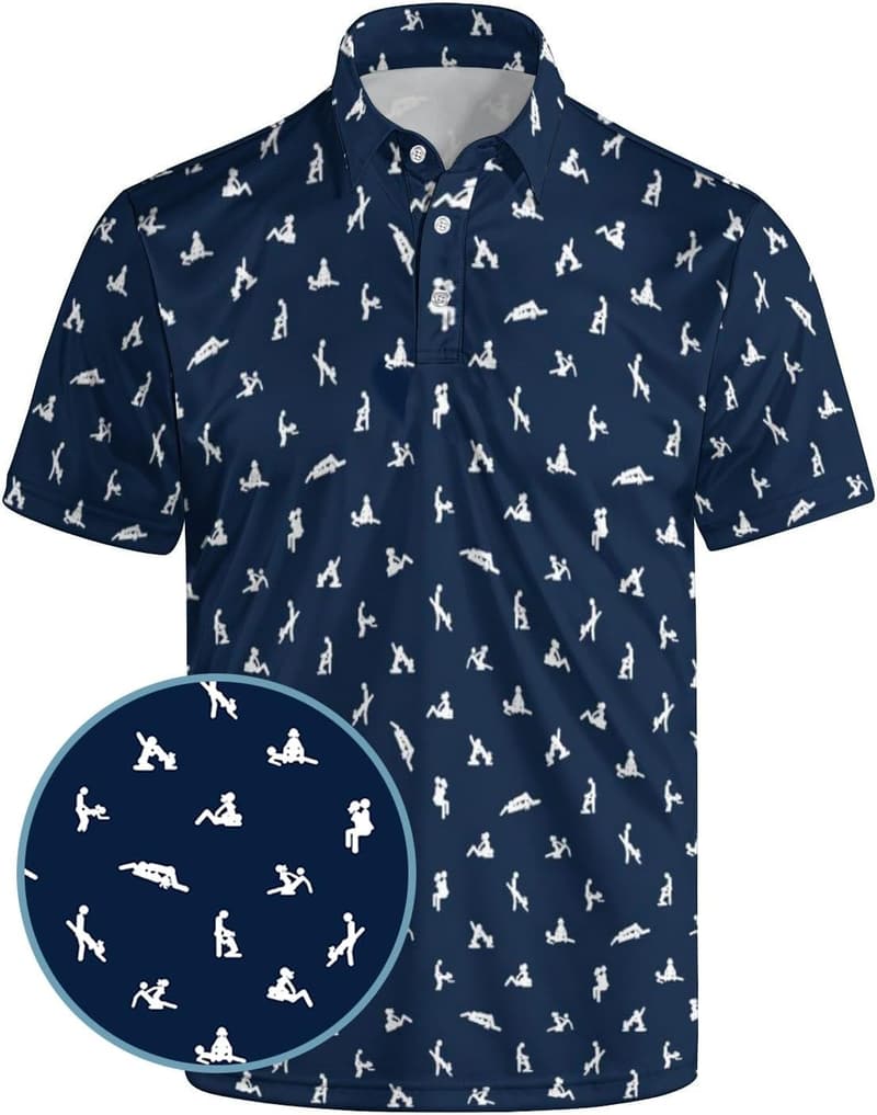 Men's Quick Dry Funny Golf Polo Shirt