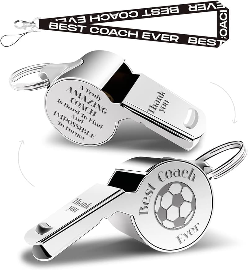 Coach Whistle with Lanyard - Sports Gift for Coaches