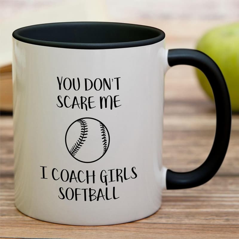 Softball Coach Mug - Funny Thank You Gift for Coaches