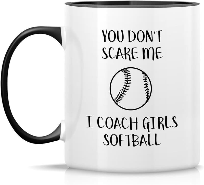 Softball Coach Mug - Funny Thank You Gift for Coaches