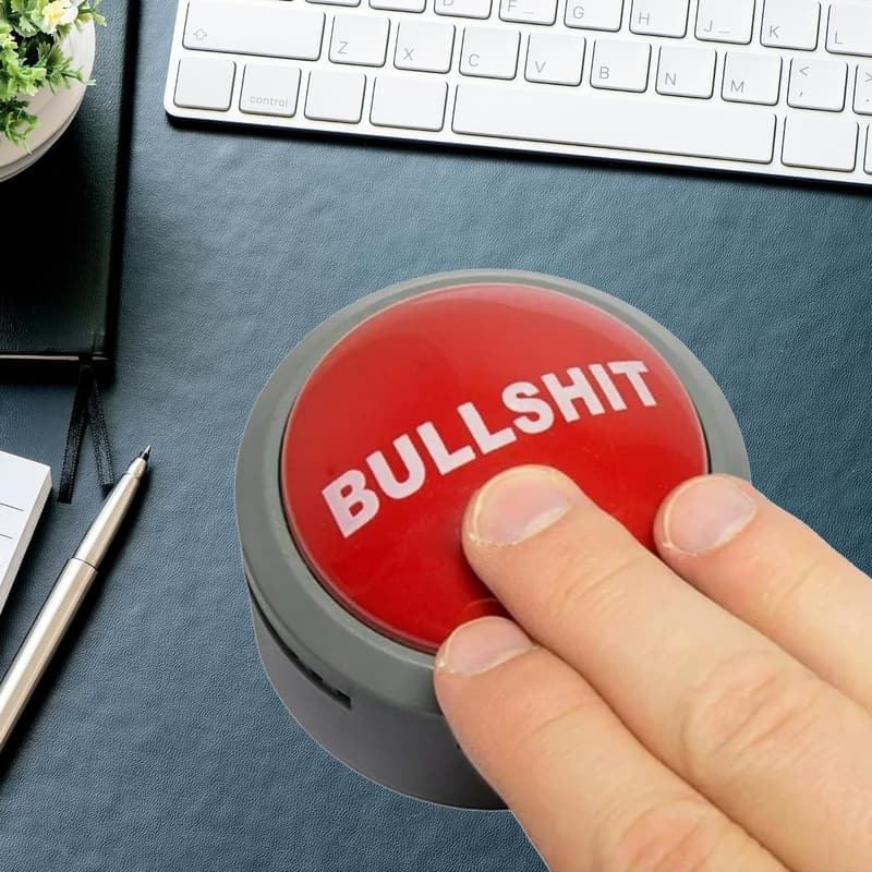 Hilarious BS Button with Sound Effects – Perfect Gag Gift