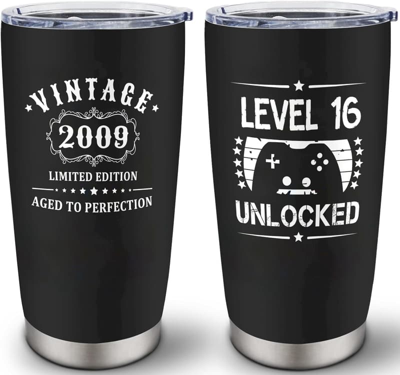 16th Birthday 20oz Tumbler Gift for Boys