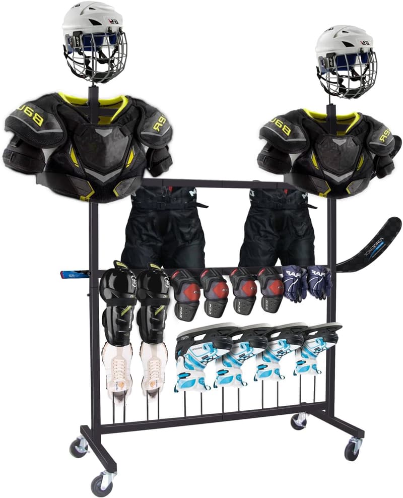Hockey Gear Drying Rack - Large Metal Display Stand for Sticks
