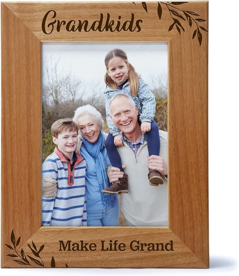 Grandparent's Day Engraved Wood Photo Frame (5x7)