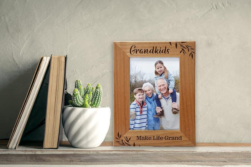 Grandparent's Day Engraved Wood Photo Frame (5x7)