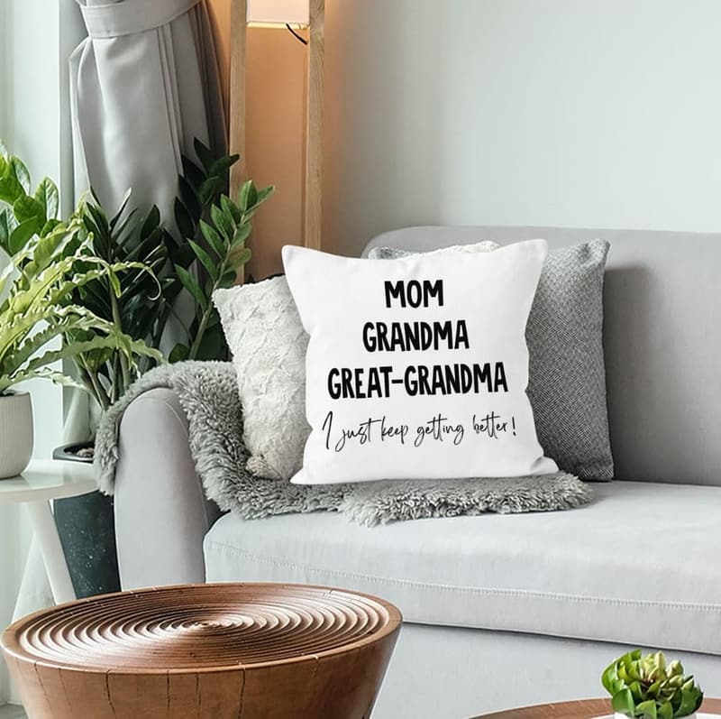 Great Grandma Birthday Pillow Cover - 18x18 Decorative Gift