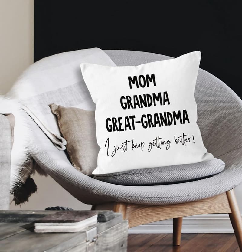 Great Grandma Birthday Pillow Cover - 18x18 Decorative Gift
