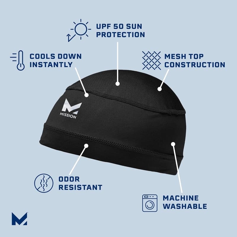 Lightweight Cooling Helmet Liner with UPF 50 Protection