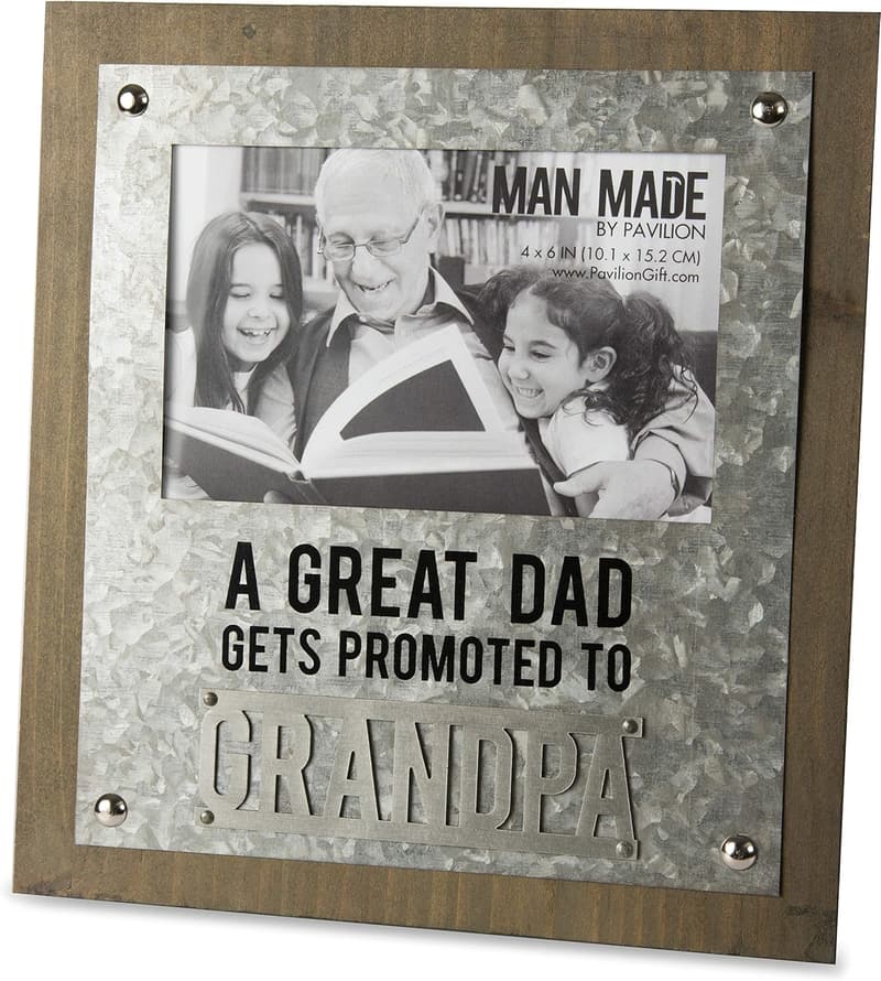 Grandpa Picture Frame in Brown & Silver