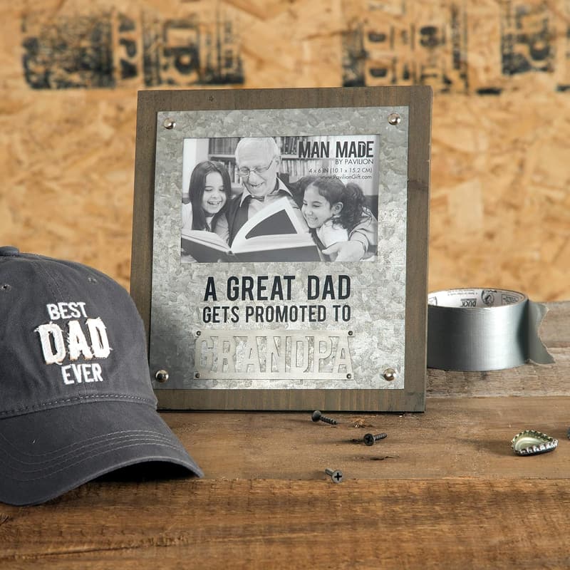 Grandpa Picture Frame in Brown & Silver