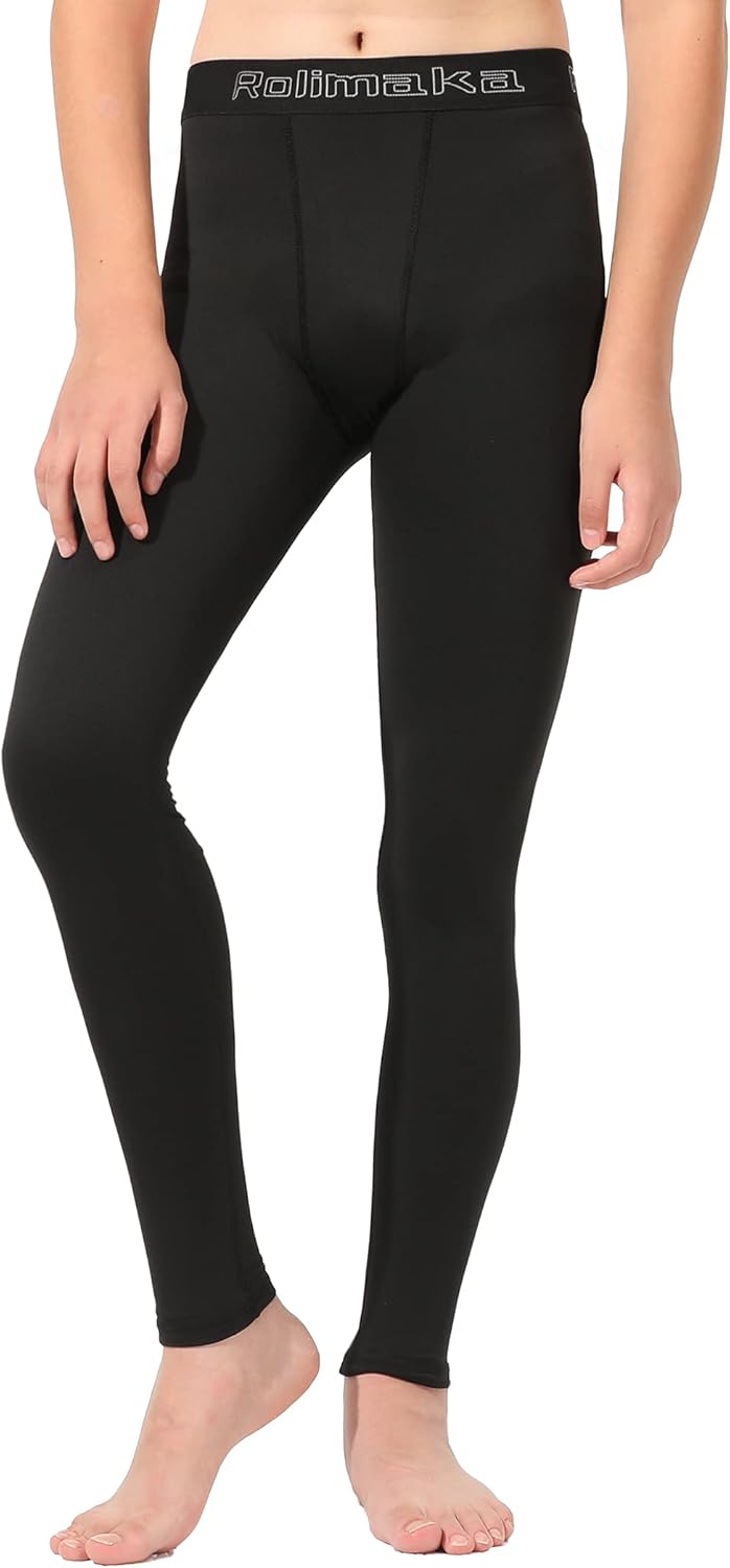 Youth Boys' Compression Tights - Athletic Cold Gear (3/4 Pack)