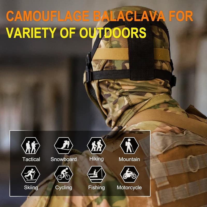 Windproof Camo Balaclava Mask for Hunting and Skiing