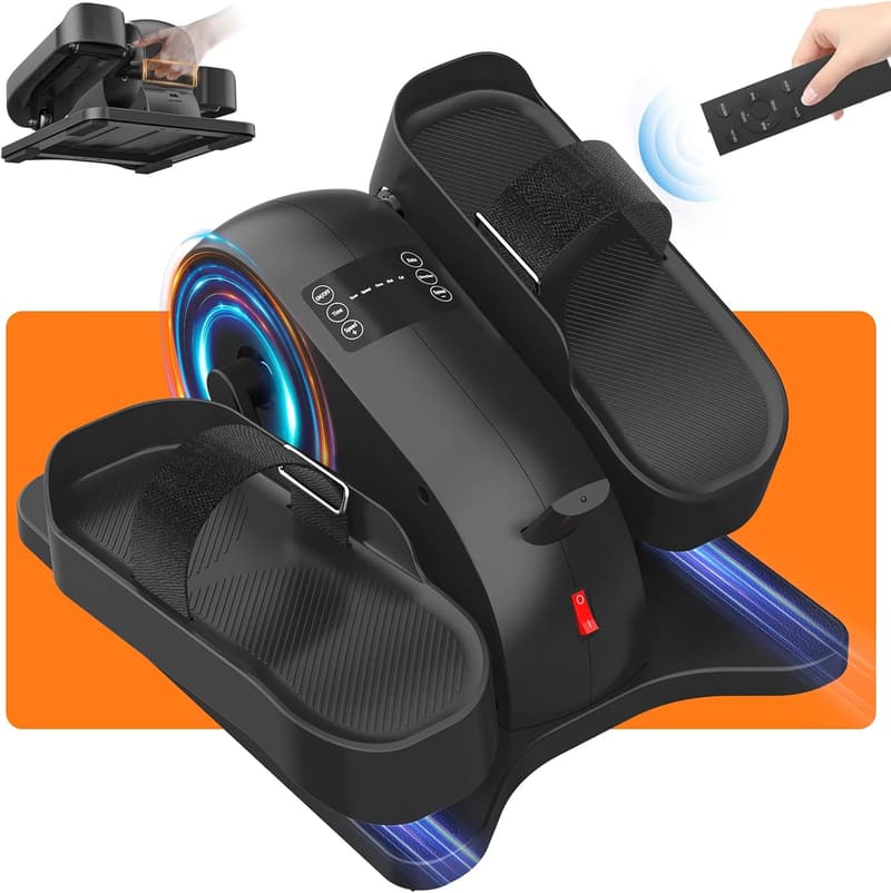 Electric Under Desk Elliptical Exerciser for Seniors with Remote Control