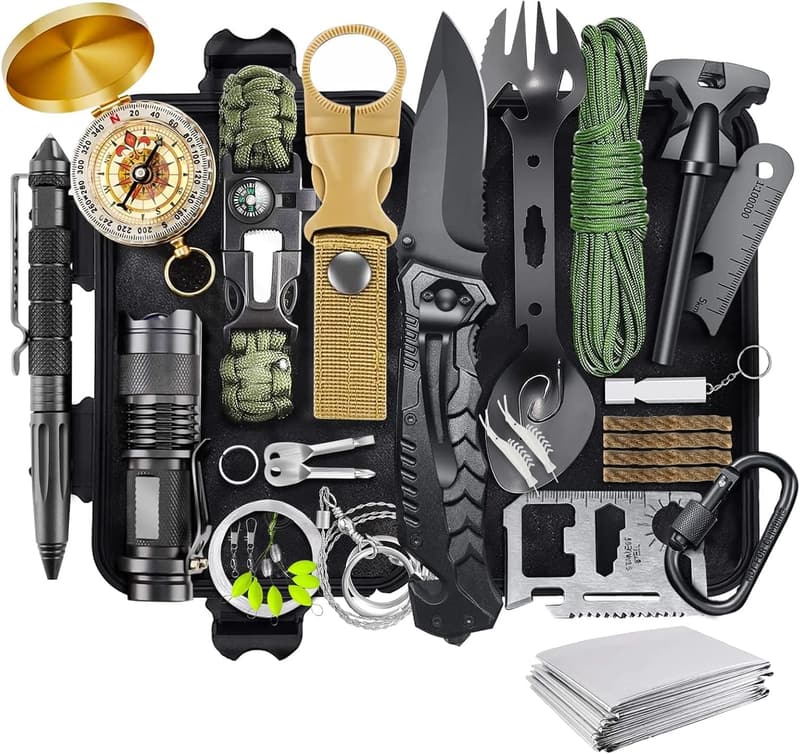 30-in-1 Survival Kit for Men and Women - Ideal Adventure Gift