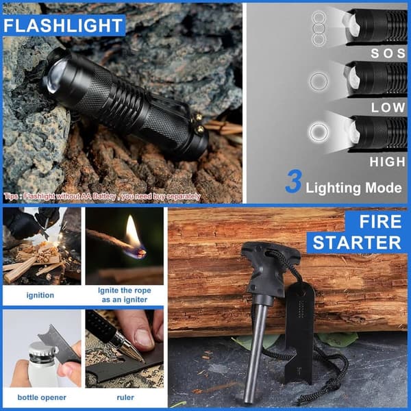 30-in-1 Survival Kit for Men and Women - Ideal Adventure Gift