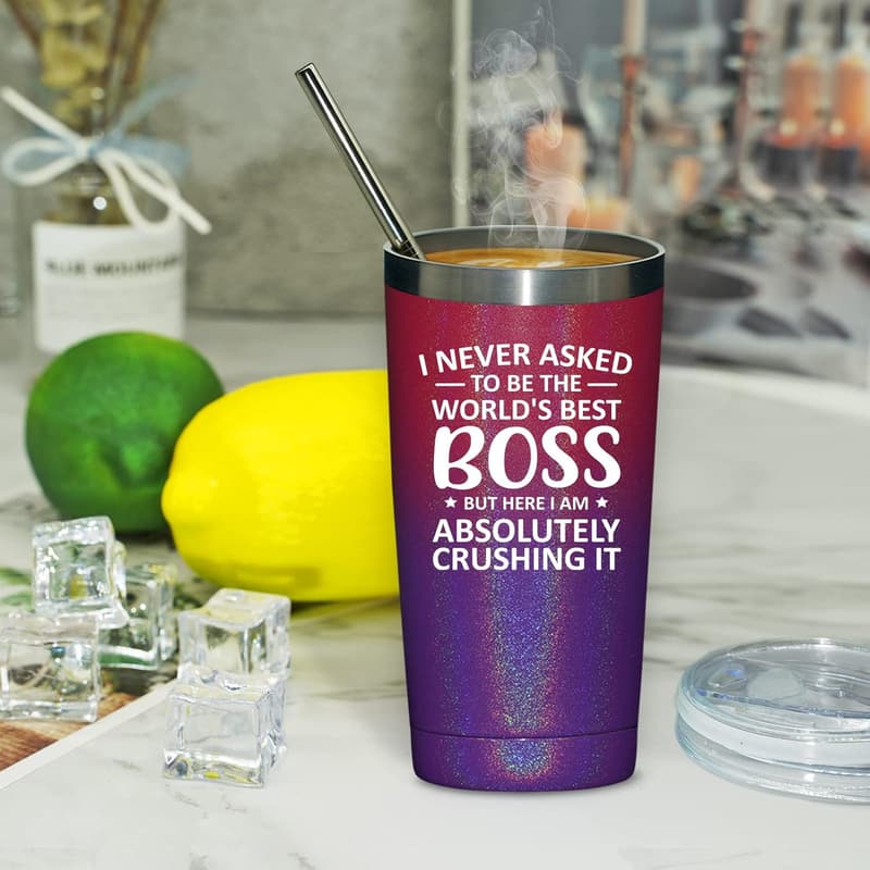 Boss's Day Gift: World's Best Boss 20 oz Tumbler for Women