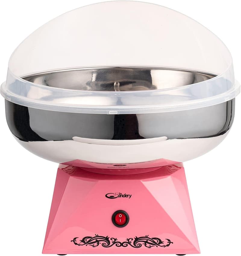 Cotton Candy Machine for Kids - Stainless Steel Bowl, 10 Cones