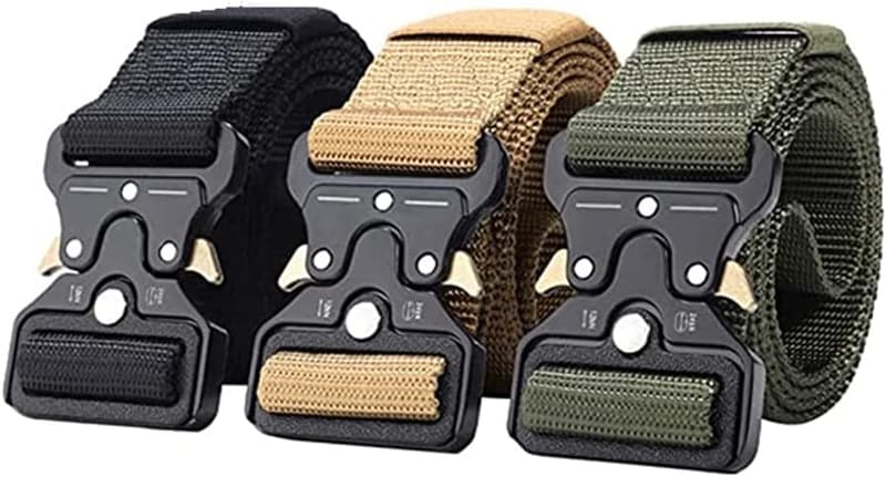 Heavy-Duty Tactical Web Belt with Quick-Release Buckle for Men & Women