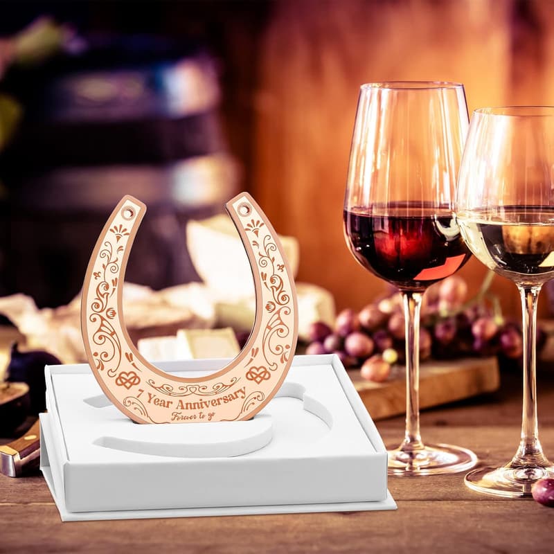 7th Anniversary Copper Horseshoe Gift for Him