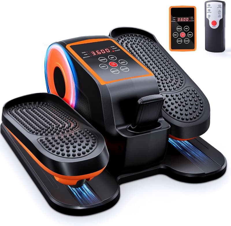 Portable Under Desk Elliptical for Seniors with Remote Control
