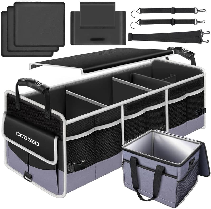 Car Trunk Organizer with Leak-Proof Cooler Bag for SUVs and Trucks