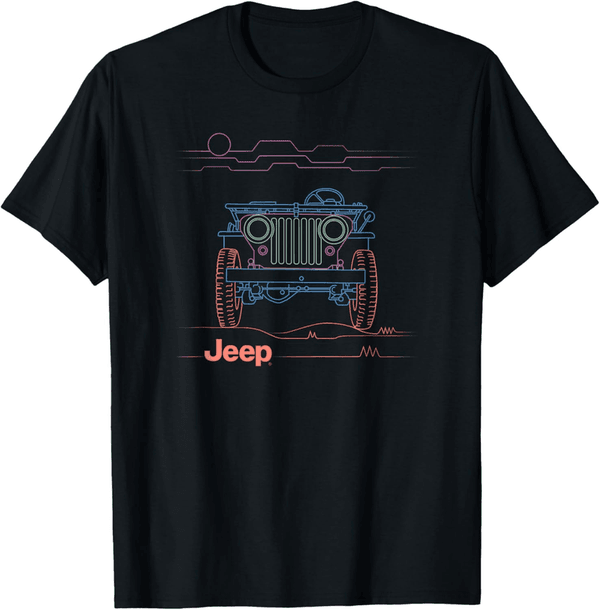 Jeep Willys Neon Graphic Tee