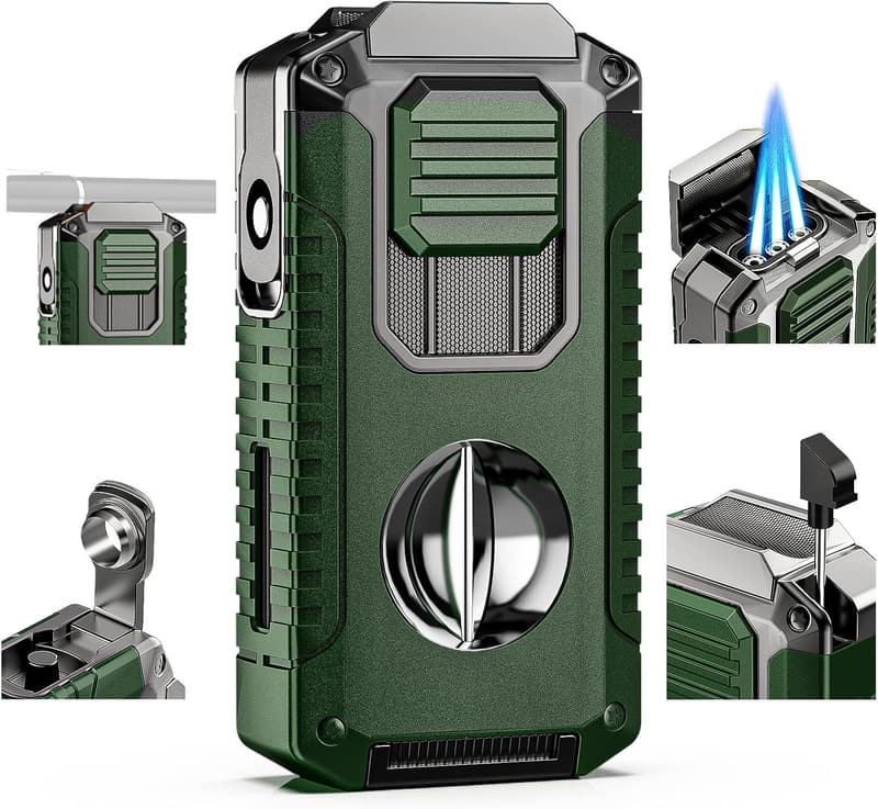 Multi-Functional 5-in-1 Windproof Torch Lighter for Men