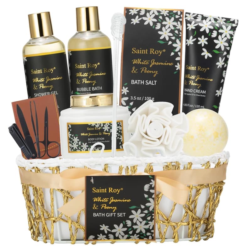 Valentine's Spa Gift Basket Set for Couples