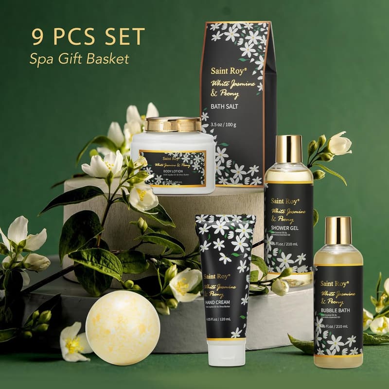 Valentine's Spa Gift Basket Set for Couples