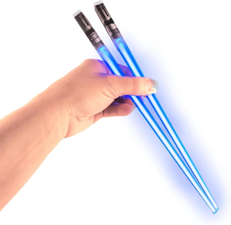 LED Glowing Lightsaber Chopsticks - Reusable Blue Sushi Set