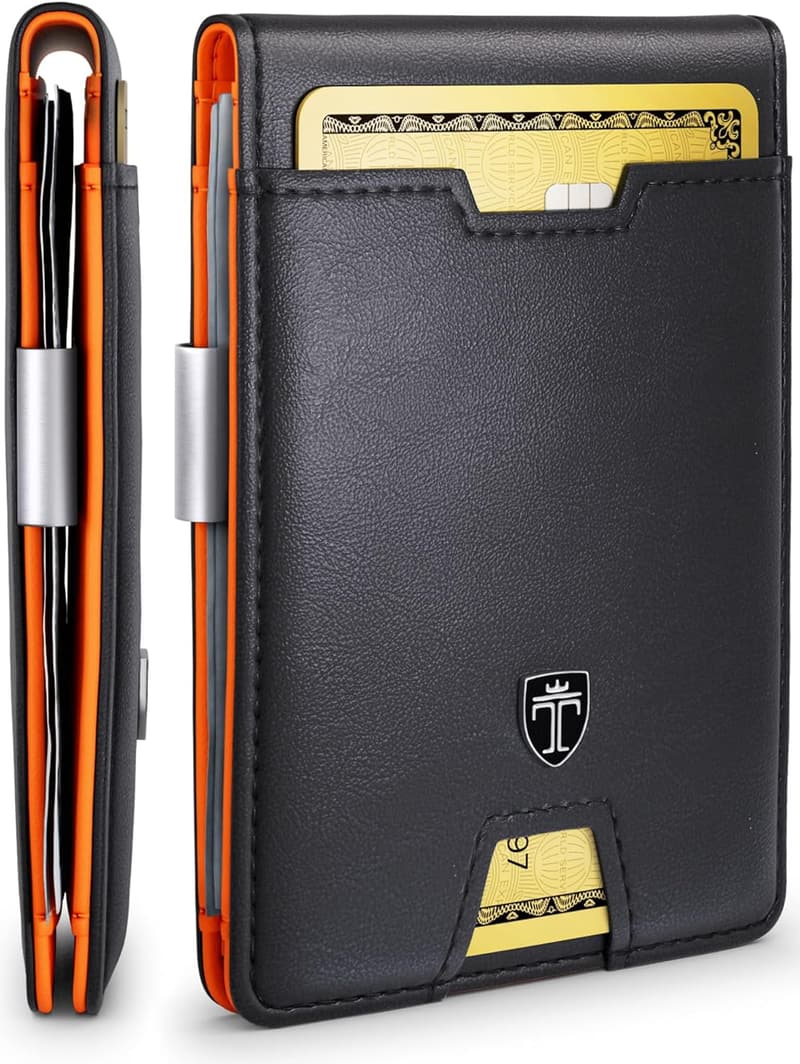 Travando Austin RFID Blocking Slim Wallet for Men with Gift Box