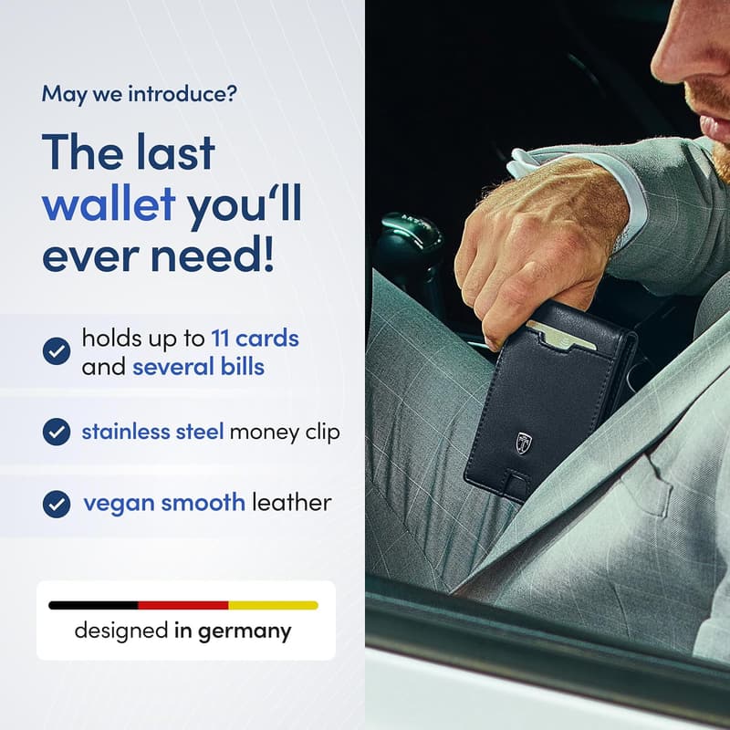 Travando Austin RFID Blocking Slim Wallet for Men with Gift Box