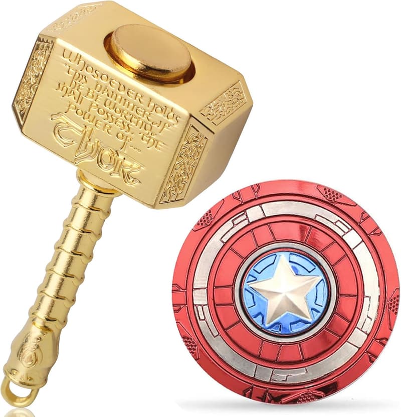 Golden Metal Fidget Spinner Toy for Stress Relief and Focus
