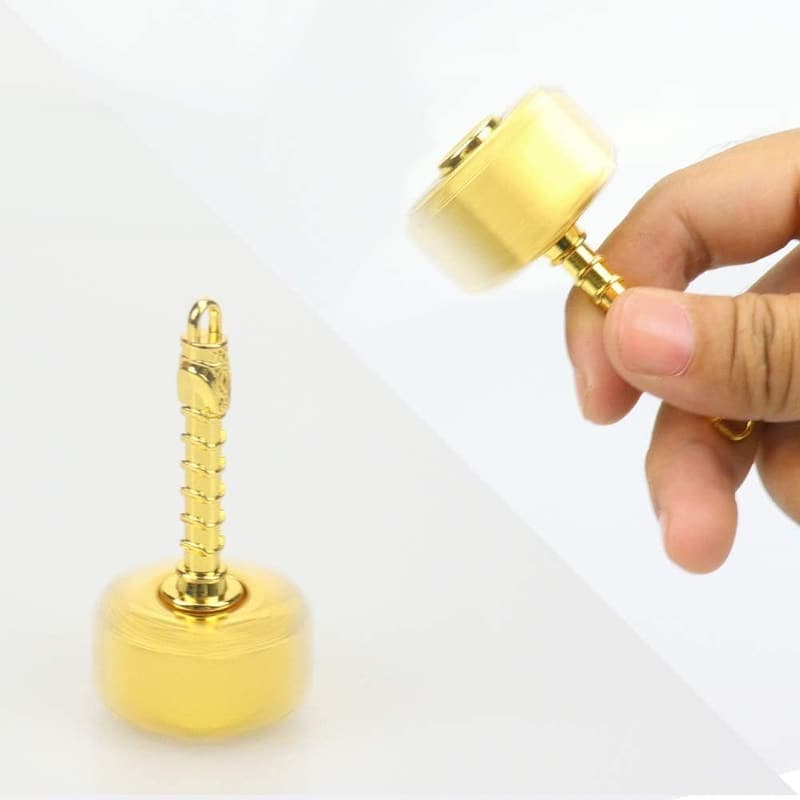 Golden Metal Fidget Spinner Toy for Stress Relief and Focus