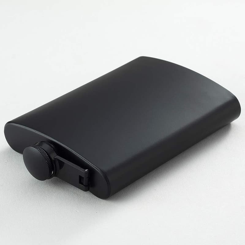 Matte Black Stainless Steel 8 oz Leakproof Hip Flask