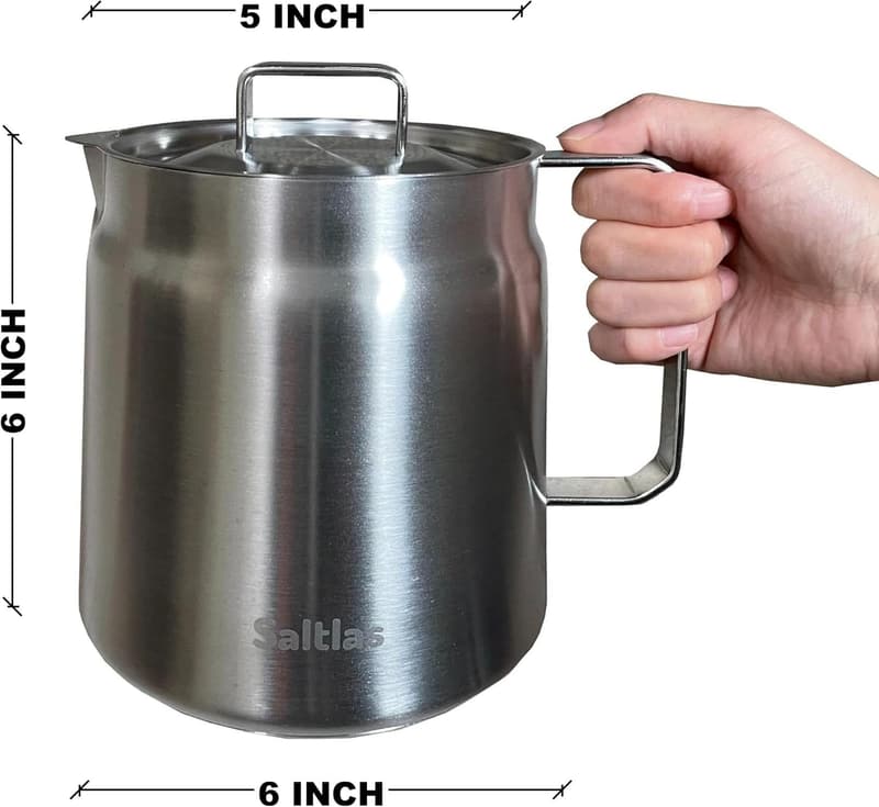 Stainless Steel Deep Fryer Pot with Basket - 2L Capacity