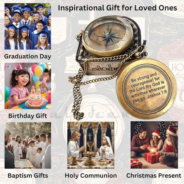 Uplifting Compass Gift for Baptism, Graduation, Confirmation