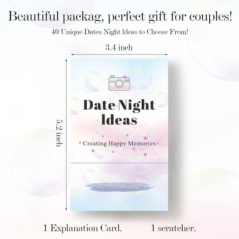 Adventurous Scratch-Off Date Night Cards for Couples