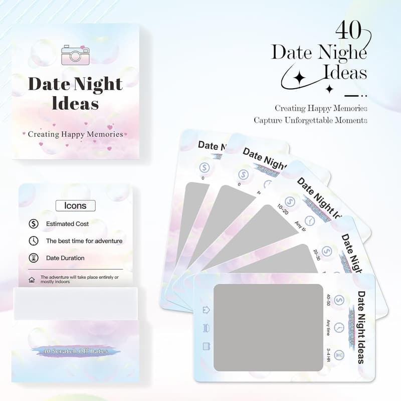 Adventurous Scratch-Off Date Night Cards for Couples