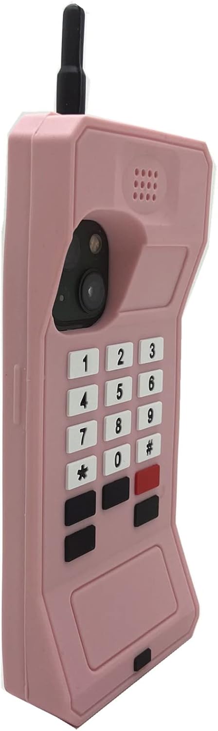 Cute 3D Cartoon iPhone Case for Teens - Pink Silicone Cover