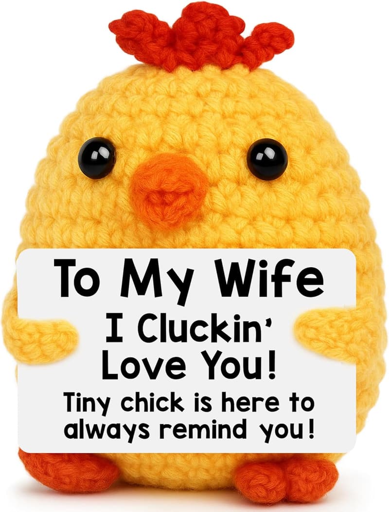 Birthday Gift for Wife - Handmade Crochet Chicken Decor