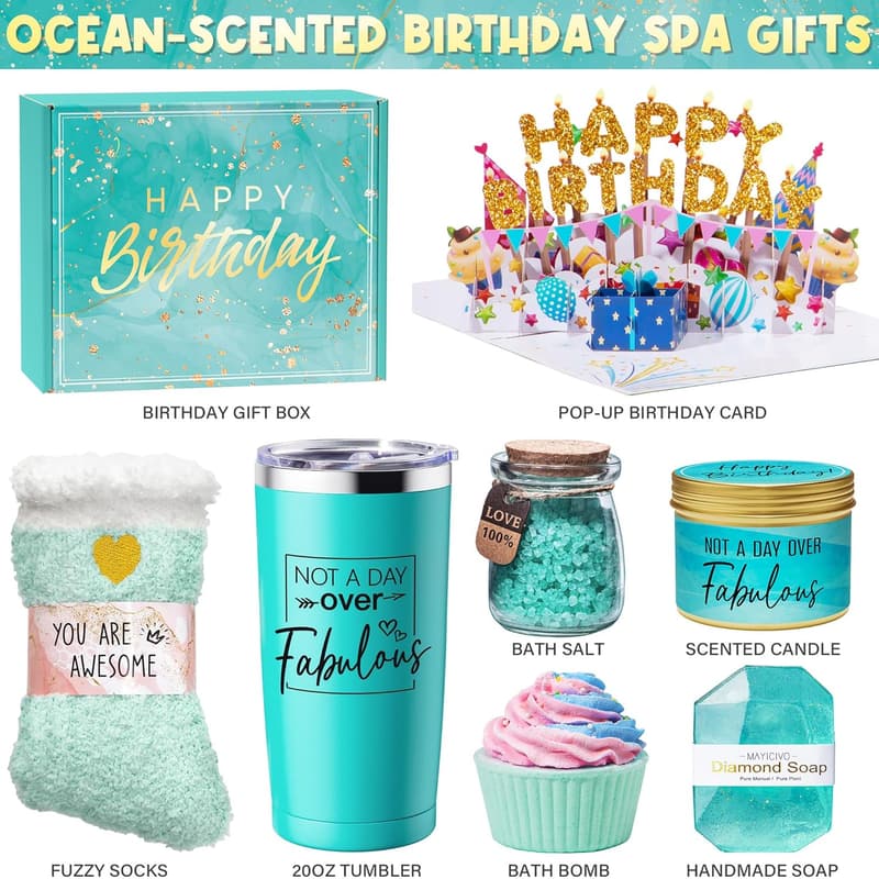 Ocean Relaxing Spa Gift Basket for Women's Birthday